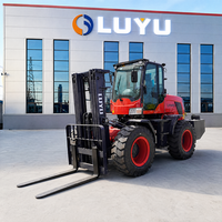 Chariot élévateur tout-terrain 4x4 diesel LUYU, compact, tout-en-un, chariot élévateur tout-terrain personnalisé, norme EPA Euro 5, 3,5 tonnes, chariot élévateur extérieur