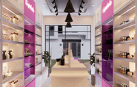Fabricant professionnel d'îlots de présentation de parfums et de cosmétiques en bois écologiques, imperméables, avec éclairage LED pour les magasins