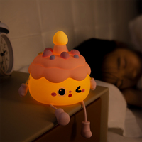 Veilleuse LED en silicone au design moderne et mignon, avec capteur tactile, minuteur, pour bébé, décoration de chambre, lampe Anime