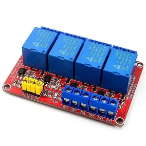 Relay module 4 Channel 5V 12V 24V Relay Module Board Shield with Optocoupler Support High and Low Level Trigger for