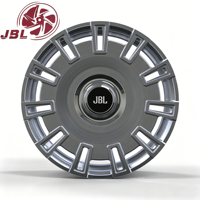 Rines JBL Monoblock de Aleación de Aluminio Forjado, Diseño Cóncavo, 16-24 Pulgadas, Color Plata Pulido, Nuevos, ET 25mm/20mm, para Autos de Pasajeros