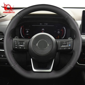 Accesorios de Interior de coche, diseñador de cubierta de <span class=keywords><strong>volante</strong></span> de costura para <span class=keywords><strong>Nissan</strong></span> Rogue Pathfinder <span class=keywords><strong>Qashqai</strong></span> x-trail - Product Image 6