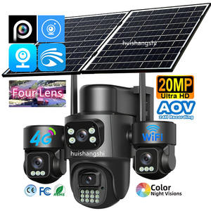 Hieasy 20MP KI-Erkennung Vollfarbige 4G 15W Solarpanel WLAN Bullet IP Audio Drahtlose Outdoor PTZ CCTV Überwachungs-Sicherheitskameras - Product Image 1