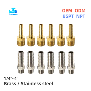 Raccordi PEX in ottone con inserti filettati maschio, giunto a torretta, gomito a <span class=keywords><strong>L</strong></span>, raccordo dritto in acciaio inossidabile, connettore a barb per tubi acqua e aria - Product Image 4