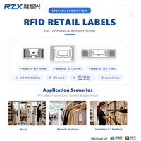 Autocollant RFID passif intelligent longue portée ISO18000-6C antenne 3D prix bon marché étiquettes UHF 860-960MHz pour la vente au détail/inventaire/chaîne d'approvisionnement