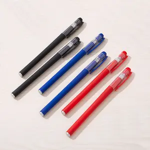 Wholesale Office School 0.5mm Test Customized Logo Business Gifts Dull Polish Pen Promotional Plastic Exam Gel Ink Pen