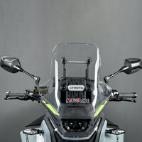 Barre d'extension universelle TECO en acier inoxydable noir pour moto CFMOTO 450MT Modèle 2024-2025 ZZP-HE45MT-BK fournie