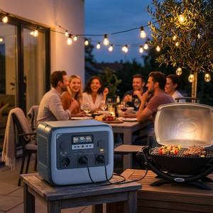 Station d'alimentation portable tout-en-un 1200W, générateur solaire à onde sinusoïdale pure, LED intégrée, sorties multiples, urgence - Product Image 6