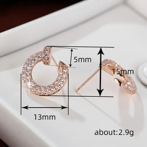 Orecchini a Cerchio Semplici con Borchie per Donne, Piccoli Accessori per Orecchie da Indossare Ogni Giorno - Product Image 5