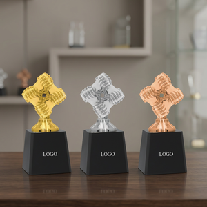 Trophées en métal moulé sous pression de qualité supérieure, gravés au laser, imprimés UV, portables, pour usage promotionnel sportif, cadeau POOJA - Product Image 1