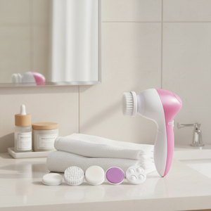 Limpiador y Exfoliante Facial Eléctrico 5 en 1 <span class=keywords><strong>BALLUS</strong></span> AE-8782, Resistente al Agua, con Tecnología de Vibración para una Limpieza Profunda de los Poros - Product Image 1