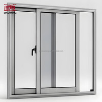 Ventanas Corredizas Modernas de PVC, Ventanas Arqueadas de Vidrio Simple o Doble, Rejillas para Casas, Apertura Horizontal, Persianas de Fibra de Vidrio