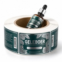Label Botol Kosmetik Kustom Stiker Anti Minyak untuk Botol Serum Minyak Atsiri dengan Pipet