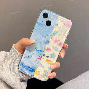 Funda de teléfono móvil TPU con estampado de concha de pez azul océano a prueba de golpes para <span class=keywords><strong>Iphone</strong></span> 8 X Xr Xs 11 <span class=keywords><strong>12</strong></span> 13 14 15 16 17 <span class=keywords><strong>Pro</strong></span> <span class=keywords><strong>Max</strong></span> - Product Image 3