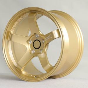 Jantes forgées GT Style 5 branches 15-22 pouces 5x100/112/114.3/120 Or pour Toyota GR86 Nissan Skyline BMW G20 Subaru WRX - Product Image 1