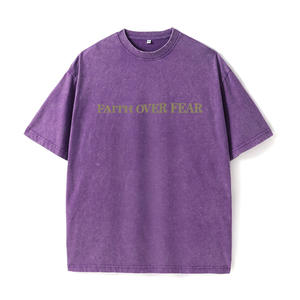 पुरुषों की अत्यधिक एसिड-वॉश 'डर' भजन ग्राफिक रेट्रो स्ट्रीटवियर शॉर्ट-आस्तीन टी-शर्ट - Product Image 4