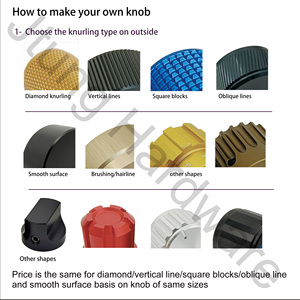 Perillas de Control Rotativas de Botón de Potenciómetro de Codificador de Interruptor de Equipos Electrónicos de Aluminio Metálico Sólido Mecanizado con Precisión - Product Image 4