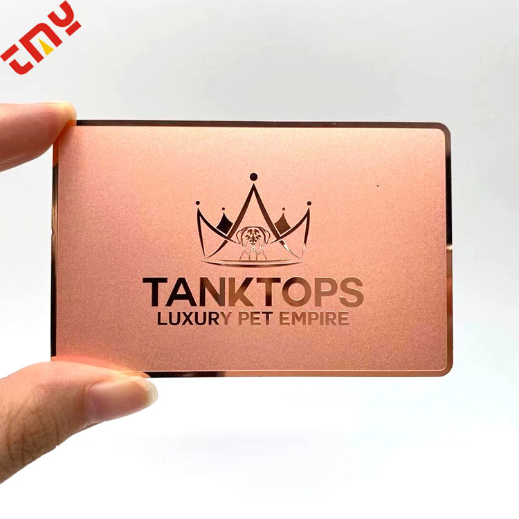 High Quality Cheapest Price Rose Gold Custom Metal Membership VIP Business Card Printing With Your Own Design