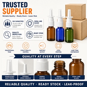 Venta al por mayor de botellas de vidrio vacías recargables con logotipo personalizado, en colores ámbar, azul y verde, para pulverización fina, bajo MOQ, fabricante - Product Image 4