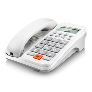 Téléphone <span class=keywords><strong>filaire</strong></span> à gros boutons, téléphone fixe de bureau à domicile <span class=keywords><strong>filaire</strong></span> avec identification de l'appelant, haut-parleur mains libres, écran LED, 2 numéros rapides - Product Image 1