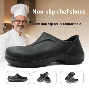 Chaussures de Chef Légères et Respirantes, Professionnelles pour la Restauration, Imperméables, Semelle Épaisse en EVA, Résistantes à l'Huile - Faciles à Enfiler - Product Image 5