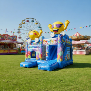 Château gonflable PVC « Smiley » pour enfants, idéal pour les fêtes et le divertissement intérieur/extérieur - Product Image 5