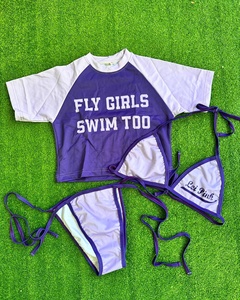 Costume da bagno da donna personalizzato 2 pezzi da spiaggia estivo ad asciugatura rapida costumi da bagno stampati con decorazione con <span class=keywords><strong>paillettes</strong></span> - Product Image 4