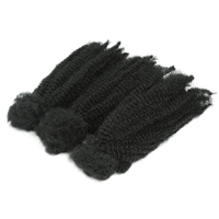 Estensioni per capelli sintetici Afro Kinky in fibra a bassa temperatura da 12 pollici, micro twist, trama singola, per dreadlock e uncinetto