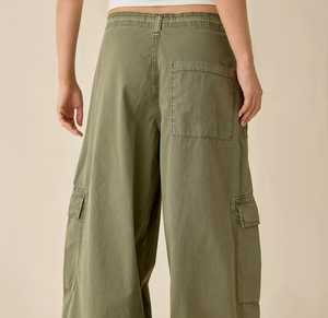 Pantaloni <span class=keywords><strong>Cargo</strong></span> da <span class=keywords><strong>Donna</strong></span> Vintage Casual, Vestibilità Rilassata, Gamba Larga, Vita con Coulisse, Stile Streetwear - Product Image 4