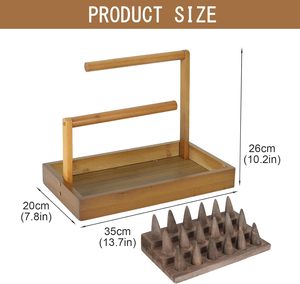 Jewelry Organizer Stand Wooden <b>T</b>-<b>Bar</b> Necklace Rack Bracelet Holder Display Bangle - Product Image 6