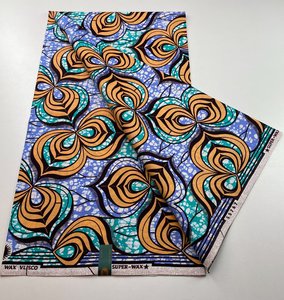 Tissu en coton 100% durable pour la décoration intérieure, rideaux, nappes, motifs ethniques, tissu imprimé à la cire Ankara - Product Image 1