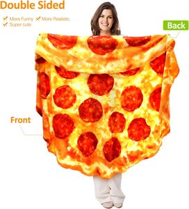 Coperta Pizza Double Face, Divertente Coperta a Tema Cibo Realistico, Plaid per Bambini e Adulti - Product Image 3