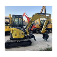 Excavatrice Yanmar Vio60 d'occasion d'origine japonaise, 6 tonnes, excavatrice sur chenilles miniature Yanmar Vio60 55 35 80 d'occasion, machines de travail à bas prix à vendre