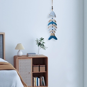 Gran Decoración de Pared de Madera Vintage con Diseño de Pez Tallado y Patrón Animal Moderno, Ideal para Graduaciones y Bodas, Atrae la Buena Suerte - Product Image 2