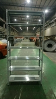 Rayonnage en acier à angle robuste sur mesure, capacité de 150 kg par étagère, pour le stockage de marchandises longues