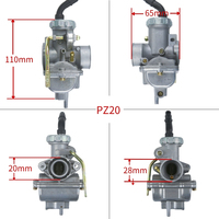 Tubo de Codo para Carburador PZ20FA-1 para Honda Kazuma Baja Go Kart Dirt Bike, Accesorios de Admisión para Motor de 50-125cc