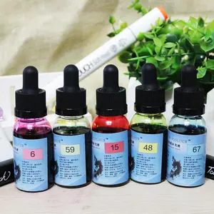 사용자 정의 개인 라벨 25ml 다채로운 알코올 염료 잉크 DIY 아트 페인팅