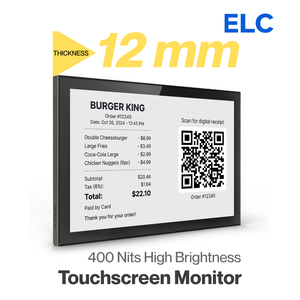 Monitor Táctil de 10.1 Pulgadas y 400 Nits con Tecnología de Unión Óptica G+G, Pantalla Secundaria POS con Soporte Táctil para Comercio Minorista - Product Image 1