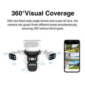 Cámara de Seguridad PTZ Inalámbrica O-KAM Pro BG621ZS de 12MP con Zoom 10x, Energía Solar y Detección Humana, Cuatro Lentes para Red IP en Exteriores - Product Image 4