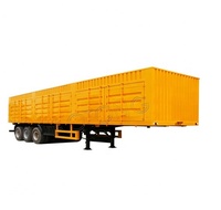 Chine Fabricant Nouveau 53 ft Dry Van Cargo Box Remorque 2 essieux 3 essieux Hydraulique Dump Semi Remorque Acier Matériel à vendre