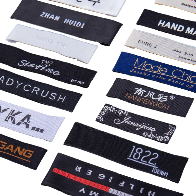 Best Sellers Sewn-In Washing Clothing Tags Factory Custom Logo Luxury Design Woven Garment Label