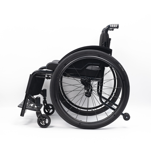 Carrozzina Manuale dal Design Portatile, Sedia a Rotelle Sportiva in Lega di Alluminio con Finitura Carbonio, Carrozzina Leggera - Product Image 2