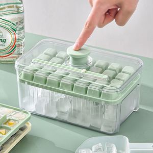Moule à glaçons écologique en silicone avec couvercle et bac, pour la création de boules de glace tendance - Product Image 2