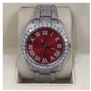 Montre mécanique automatique de luxe pour homme, personnalisée avec moissanite VVV colorée, de haute qualité, par un designer hip-hop de renom - Product Image 2
