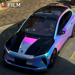 لفافة فينيل كروم ليزرية قوس قزح هولوغرافية عالية اللمعان لتغليف السيارات، عينة مجانية 1.35*18 متر، فيلم فينيل كروم قوس قزح للسيارات - Product Image 2