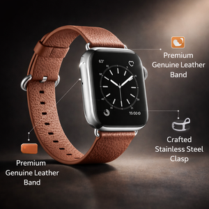 <span class=keywords><strong>Bracelet</strong></span> de montre en cuir véritable de luxe pour <span class=keywords><strong>Apple</strong></span> <span class=keywords><strong>Watch</strong></span> Ultra 2 9 8 7 <span class=keywords><strong>SE</strong></span> 45 mm 41 mm 49 mm, <span class=keywords><strong>bracelet</strong></span> de remplacement rétro pour <span class=keywords><strong>homme</strong></span>, style business - Product Image 2