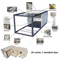 Maison conteneur préfabriquée économique et portable – Panneaux sandwich modernes ignifuges personnalisables pour bureau, chambre, entrée et salle à manger