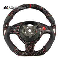 Volant intelligent en fibre de carbone forgée avec flocons rouges personnalisés pour BMW 330i 330Ci 318Ci 320Cd E39 E46 M3 M5 2001-2005