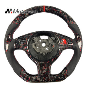 Volante Deportivo Inteligente LED de Fibra de Carbono Forjado con Detalles Rojos Personalizado para BMW 330i 330Ci 318Ci 320Cd E39 E46 M3 M5 2001-2005 - Product Image 1
