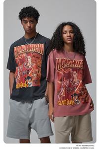 व्यथित टी-शर्ट पत्र गोल गर्दन dtg मुद्रित सड़क आकस्मिक लघु आस्तीन फैशन मूल शैली विंटेज धुत शर्ट - Product Image 4